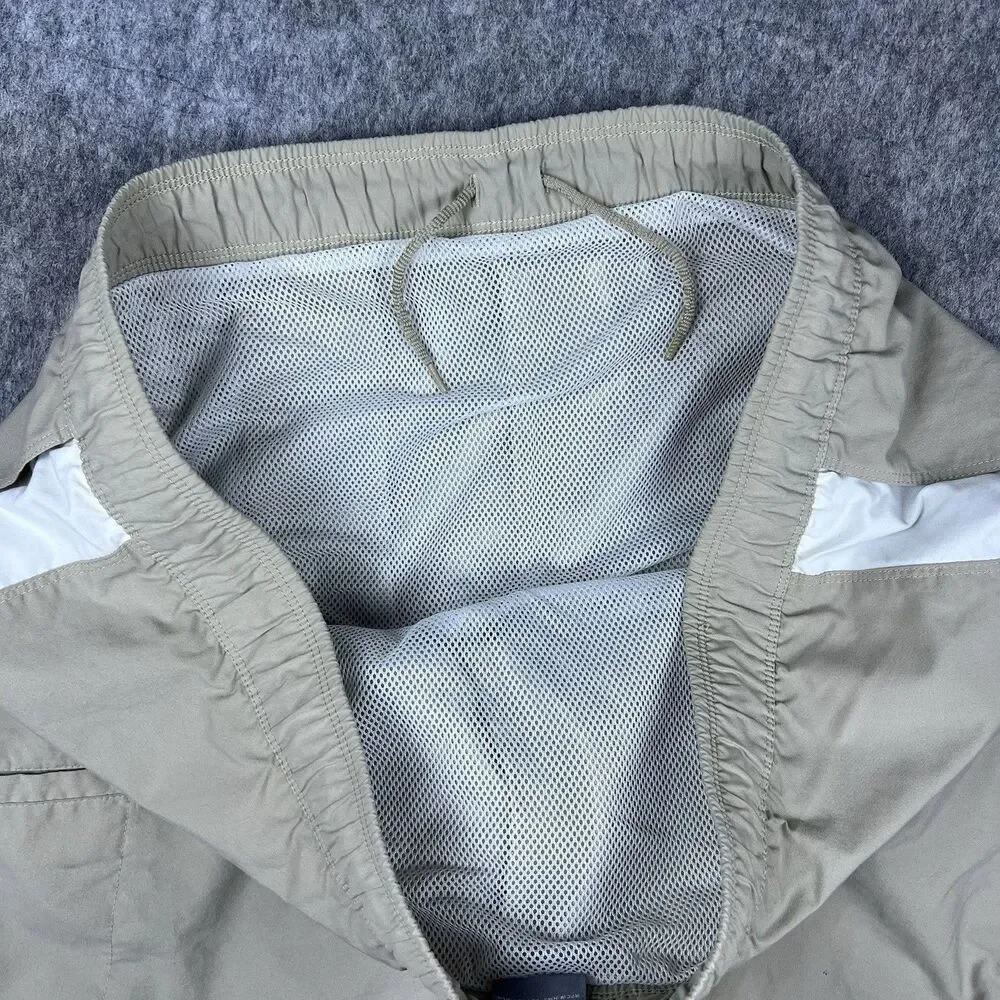 Vtg Nike Men's Swim Trunks Board Shorts Tan Mesh Lined 10